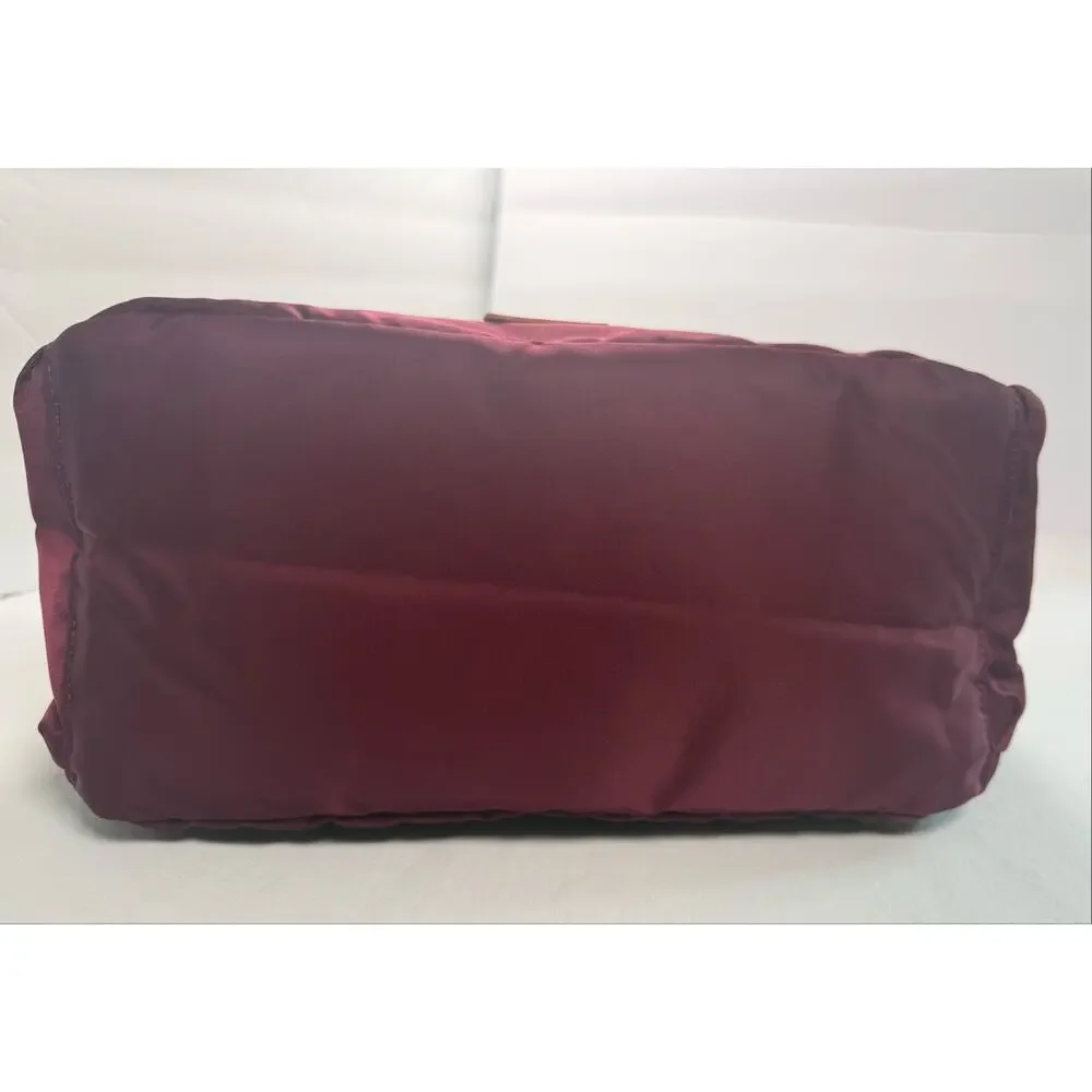 Nordace Siena Hobo Crossbody Bag Purse Burgundy RFID Travel Brown Strap